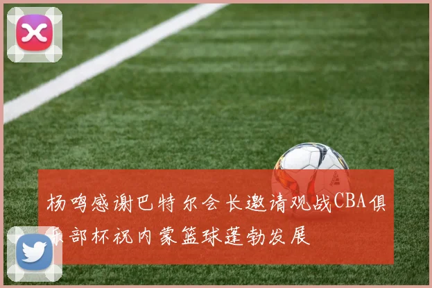 杨鸣感谢巴特尔会长邀请观战CBA俱乐部杯祝内蒙篮球蓬勃发展